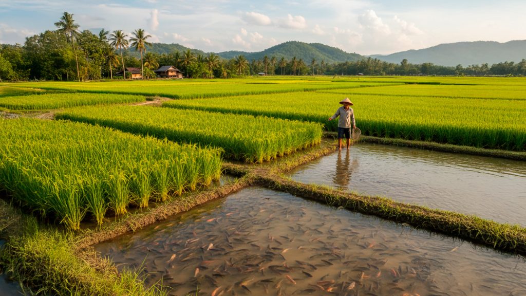Sistema milenario de cultivo de arroz y peces: sustentabilidad ancestral